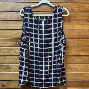 ANDREE BY UNIT Blaxk, White, Pink, and Yellow Sleeveless Tank Top